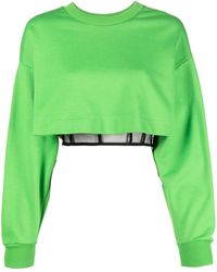 Alexander McQueen - Layered Cropped Sweatshirt - Lyst