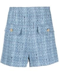Sandro - Tweed-Shorts mit hohem Bund - Lyst