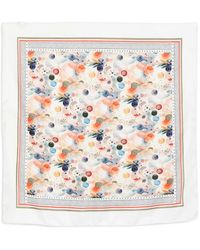 D'Aniello - Patterned Border Scarf - Lyst