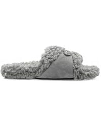 Balenciaga - Furry Open Slides - Lyst