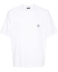Stone Island - T-Shirt mit ikonischem Kompass - Lyst
