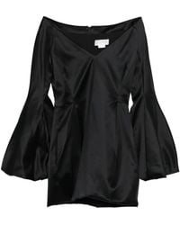 Genny - Vestido corto con cuello en V - Lyst