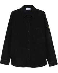 Stone Island - Logo-Patch Button-Up Shirt - Lyst
