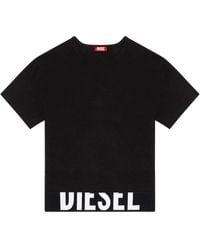 DIESEL - Uftee-Sport-Cropped-T-Shirt - Lyst