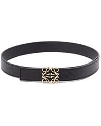 Loewe - Cinturón Reversible Anagram De Piel De Becerro Granulada Flexible - Lyst