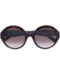 Gucci - Havana Tortoiseshell Round-frame Sunglasses - Lyst