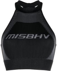 MISBHV - Top corto con logo en jacquard - Lyst
