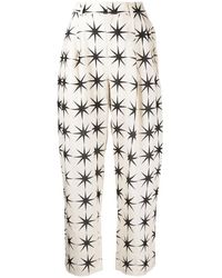 JNBY - Printed Straight-Leg Trousers - Lyst
