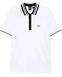 BOSS - Tipped-Collar Polo Shirt - Lyst
