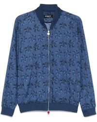 Kiton - Bomberjack Met Bloemenprint - Lyst
