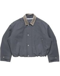 Acne Studios - Leather-Collar Cotton Jacket - Lyst