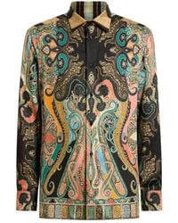 Etro - Paisley-Print Striped Shirt - Lyst