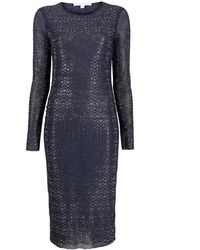 Patrizia Pepe - Crystal-Embellishment Semi-Sheer Dress - Lyst