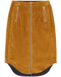 DIESEL - O-Llipop Zip-Front Corduroy Midi Skirt - Lyst