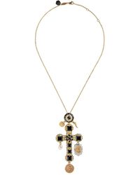 Tradition Rosary Necklace In Yellow Gold With Black Jades Beads Dolce &  Gabbana en coloris Métallisé - 11 % de réduction | Lyst