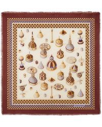 Ferragamo - Geometrical Renaissance Print Scarf - Lyst