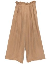 ELEH - Ruffled High-Waisted Trousers - Lyst