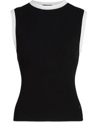 Karl Lagerfeld - Ribbed-Knit Tank Top - Lyst