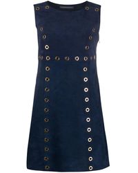 Alberta Ferretti Mouwloze Mini-jurk - Blauw