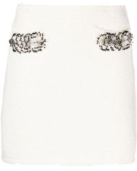 Lanvin - Bead-embellished Bouclé Miniskirt - Lyst