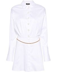 Elisabetta Franchi - Robe-chemise à ceinture en chaîne - Lyst