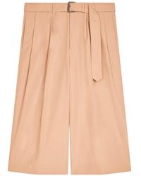 Dries Van Noten - Belted Cotton Poplin Shorts - Lyst