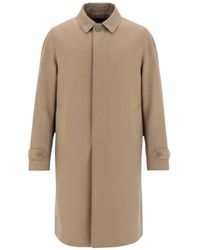 Herno - Single-Breasted Cotton Coat - Lyst