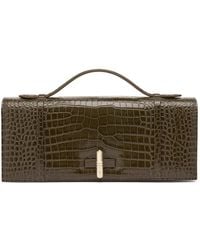 Malone Souliers - May Croc-Embossed Leather Clutch Bag - Lyst