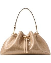Jimmy Choo - Medium Cinch Crocodile-Embossed Shoulder Bag - Lyst