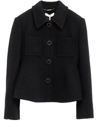 Chloé - Button-Up Bouclé Jacket - Lyst