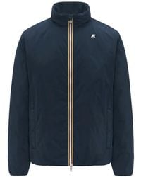 K-Way - Logo-Patch Zip-Up Jacket - Lyst