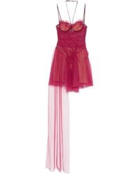 Nensi Dojaka - Asymmetric Draped Mini Dress - Lyst