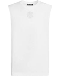 Dolce & Gabbana - Cotton Tank Top With Patch - Lyst