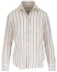 Nili Lotan - Gaia Long-Sleeves Striped Shirt - Lyst