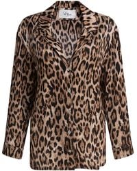 SLEEP NO MORE - Button-Down Blouse Met Luipaardprint - Lyst