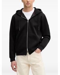 Guess - Logo-Patch Zip-Up Hoodie - Lyst