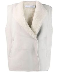IRO Shearling-Weste - Weiß