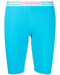 DSquared² - Logo-Waistband Cropped Leggings - Lyst