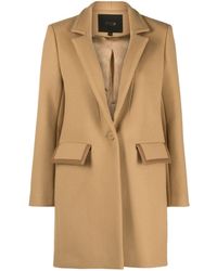 Maje - Structured Wool-blend Coat - Lyst