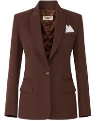 Elisabetta Franchi - ギャバジン シングルジャケット - Lyst
