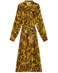 Maliparmi - Floral-Print Belted Maxi Dress - Lyst