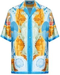 Versace - Silk Short-Sleeve Shirt - Lyst