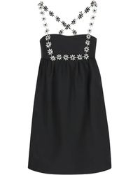 Prada - Jurk Verfraaid Met Kristallen En Sweetheart Hals - Lyst