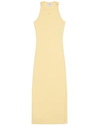 Courreges - Buckle-Detail Ribbed-Knit Midi Dress - Lyst