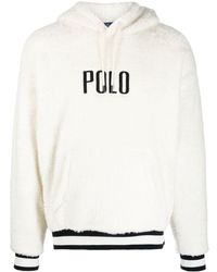 Polo Ralph Lauren - Logo-embroidered Faux-shearling Hoodie - Lyst
