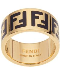 Fendi Ring mit Monogrammmuster - Mettallic