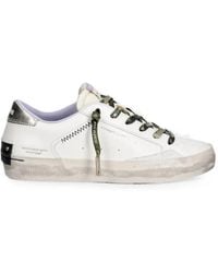 Crime London - Distressed Logo-Print Sneakers - Lyst