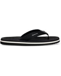 GANT - Logo-Print Flip-Flops - Lyst
