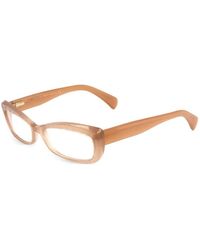 McQueen - Croc-Effect Rectangle-Frame Glasses - Lyst