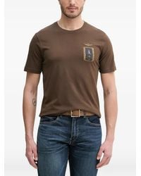 Aeronautica Militare - Embroidered-Logo Patch-Detail T-Shirt - Lyst